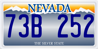 NV license plate 73B252