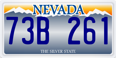 NV license plate 73B261