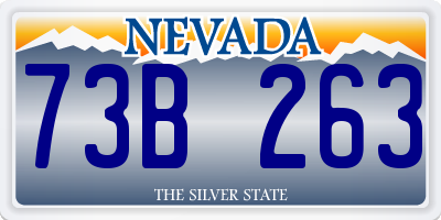 NV license plate 73B263