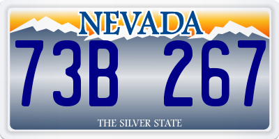 NV license plate 73B267