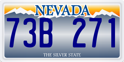NV license plate 73B271