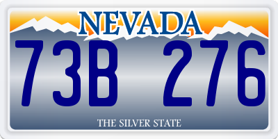 NV license plate 73B276