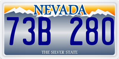 NV license plate 73B280