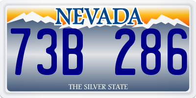 NV license plate 73B286