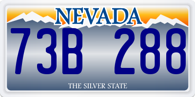 NV license plate 73B288