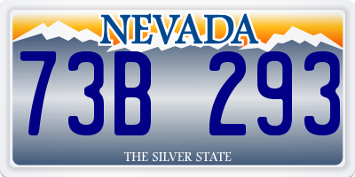 NV license plate 73B293