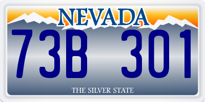 NV license plate 73B301