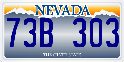NV license plate 73B303