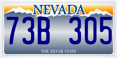 NV license plate 73B305