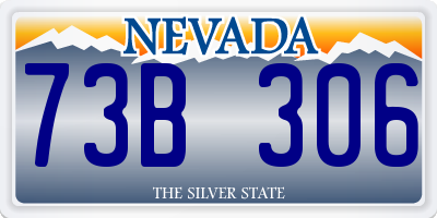 NV license plate 73B306