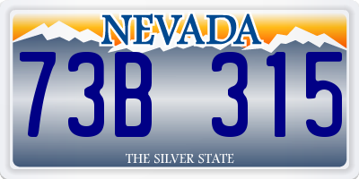 NV license plate 73B315