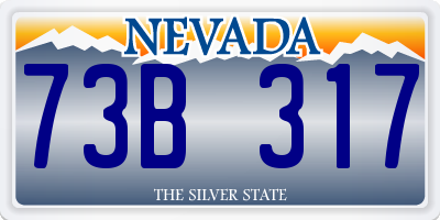 NV license plate 73B317