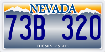 NV license plate 73B320