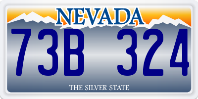 NV license plate 73B324