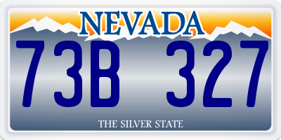 NV license plate 73B327