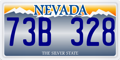 NV license plate 73B328