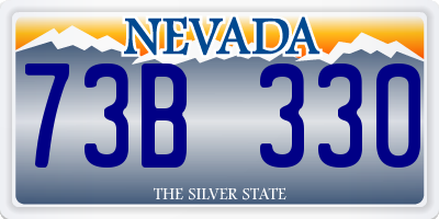 NV license plate 73B330