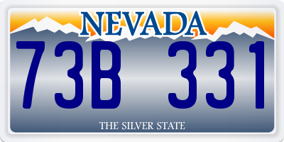 NV license plate 73B331