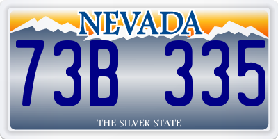 NV license plate 73B335