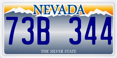 NV license plate 73B344