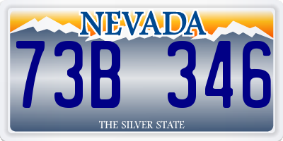 NV license plate 73B346
