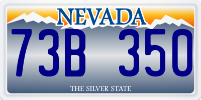 NV license plate 73B350