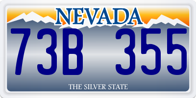 NV license plate 73B355