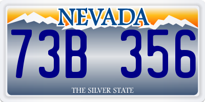 NV license plate 73B356