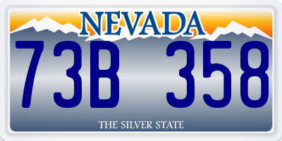 NV license plate 73B358