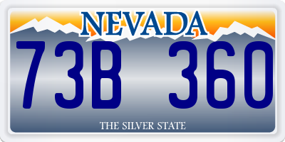 NV license plate 73B360