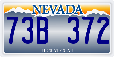 NV license plate 73B372