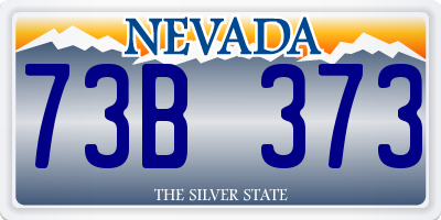 NV license plate 73B373