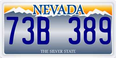 NV license plate 73B389
