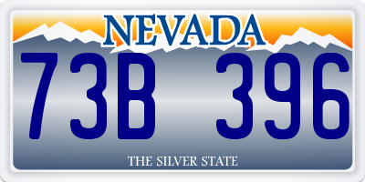 NV license plate 73B396