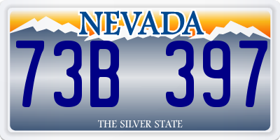 NV license plate 73B397