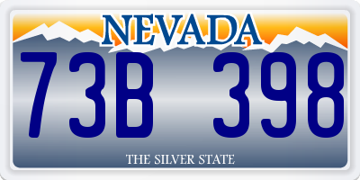 NV license plate 73B398