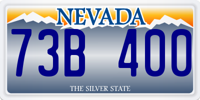 NV license plate 73B400