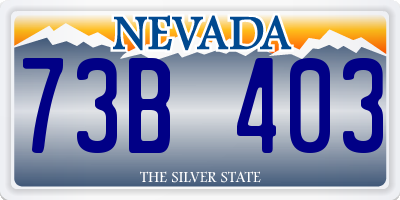 NV license plate 73B403