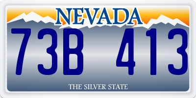 NV license plate 73B413