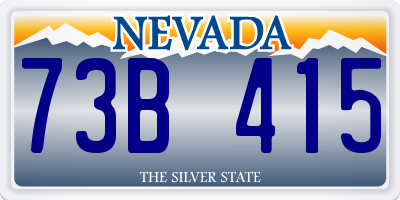 NV license plate 73B415