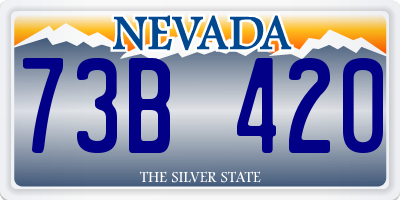 NV license plate 73B420