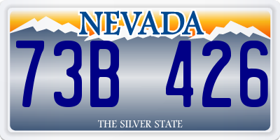 NV license plate 73B426