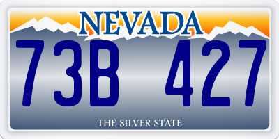 NV license plate 73B427