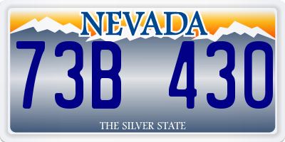 NV license plate 73B430