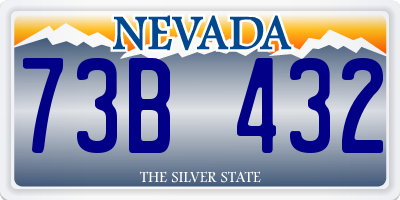 NV license plate 73B432