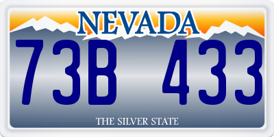 NV license plate 73B433