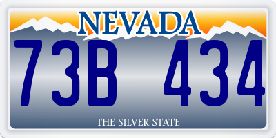 NV license plate 73B434