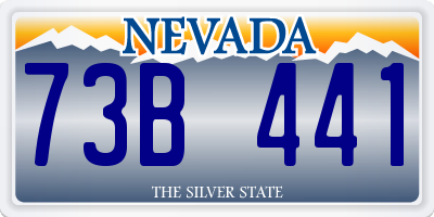 NV license plate 73B441