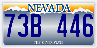 NV license plate 73B446