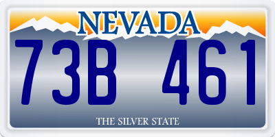 NV license plate 73B461